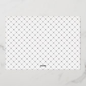 Winter Snowfall Post Wedding Brunch Folie Uitnodiging (Achterkant)