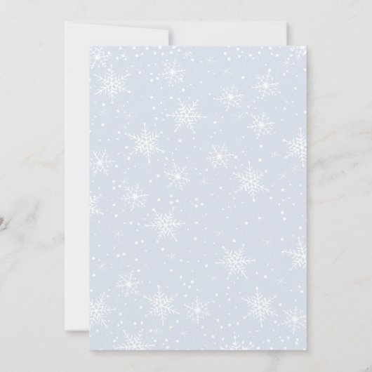 Winter Snowflake Baby shower Brunch Krijtbord Kaart (Achterkant)