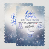 Winter Snowflake Baby Shower Invitation (Devant / Derrière)