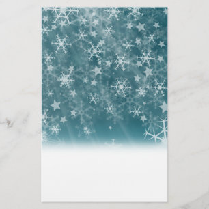 Winter Snowflake Background Briefpapier