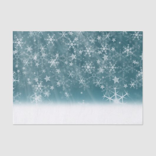 Winter Snowflake Background Tissuepapier (Voorkant)