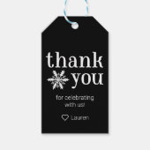 Winter Snowflake Bedankt voor je plezier Cadeaulabel (Voorkant)