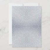 WInter Snowflake Birthday Invitation Glitter Kaart (Achterkant)