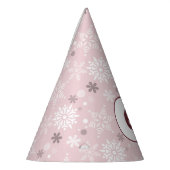 Winter Snowflake Bleek Roze 6e verjaardag Feesthoedjes (Links)