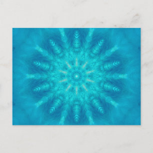 Winter Snowflake Blue Christmas Briefkaart