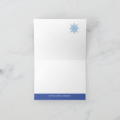Winter Snowflake Blue Gepersonaliseerd Note Card Bedankkaart (Binnen)