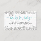 Winter Snowflake Book Request Baby shower Informatiekaartje (Voorkant)