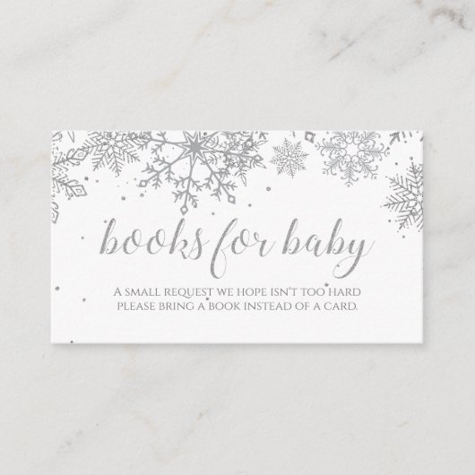 Winter Snowflake Books voor baby Informatiekaartje (Voorkant)