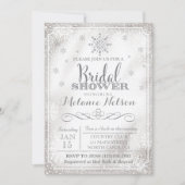 Winter Snowflake Bridal Shower Kaart (Voorkant)