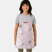 Winter Snowflake Crystal Bleek Roze Schort (Insitu)