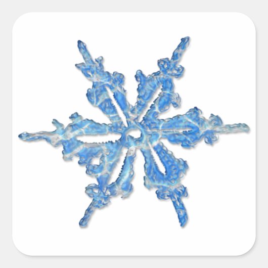 Winter Snowflake Design for Xmas 3 Vierkante Sticker (Voorkant)