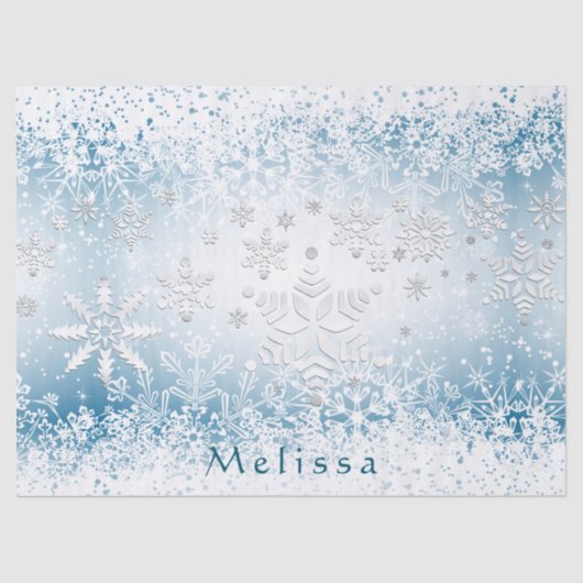 Winter Snowflake Design - Personaliseren Tissuepapier (Voorkant)