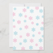 Winter Snowflake Gender Reveal Invitation (Dos)