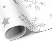 Winter Snowflake Gift Wrapping Paper Cadeaupapier (Rol Hoek)