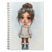 Winter Snowflake Girl Notebook Notitieboek (Voorkant)