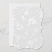 Winter Snowflake Glitter Baby shower Uitnodiging (Achterkant)
