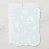 Winter Snowflake Glitter Twins Baby shower Kaart (Achterkant)