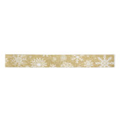 Winter Snowflake Gold Glitter Kerstmis Lint (Voorkant)