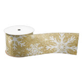 Winter Snowflake Gold Glitter Kerstmis Lint (Spoel)