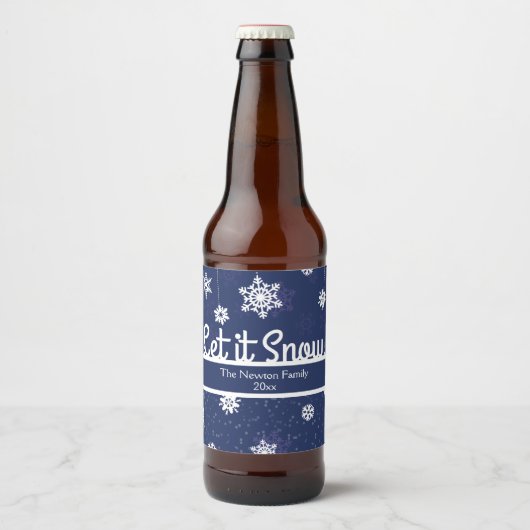 Winter Snowflake, Holiday Bier Etiket (Voorkant)