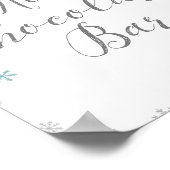 Winter Snowflake Hot Chocolate Bar-teken Poster (Hoek)