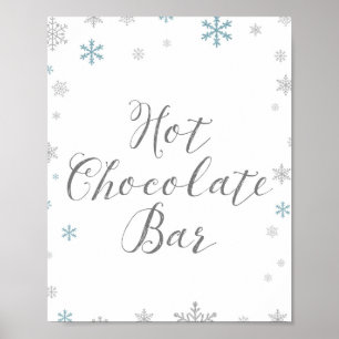 Winter Snowflake Hot Chocolate Bar-teken Poster