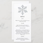 Winter Snowflake Menu (wit) (Voorkant / Achterkant)