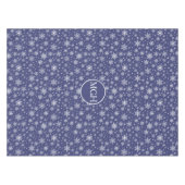 Winter Snowflake Monogram Tablecloth Tafelkleed (Voorkant (Horizontaal))