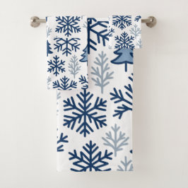 Winter Snowflake Pattern Design Bad Handdoek
