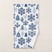 Winter Snowflake Pattern Design Bad Handdoek (Handdoek)