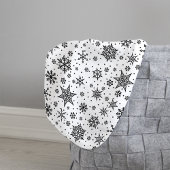 Winter Snowflake Pattern Sherpa Deken