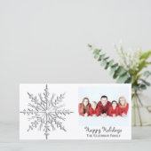 Winter Snowflake Prettige feestdagen Feestdagenkaart (Staand voorkant)