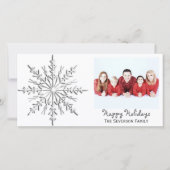 Winter Snowflake Prettige feestdagen Feestdagenkaart (Voorkant)