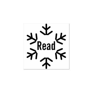 Winter Snowflake Read Teacher Classroom Library Rubberstempel