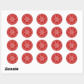 Winter Snowflake Return-adres Ronde Sticker (Vel)