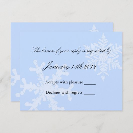 Winter Snowflake RSVP (Voorkant / Achterkant)