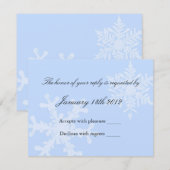 Winter Snowflake RSVP Kaartje (Voorkant / Achterkant)