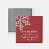 Winter Snowflake Save the Date Magnet Magneet (Voorkant / Achterkant)