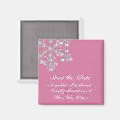 Winter Snowflake Save the Date Magnet Magneet (Voorkant / Achterkant)