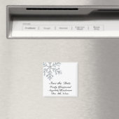 Winter Snowflake Save the Date Magnet Magneet (Insitu (Vaatwasser))