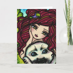 Winter Snowflake Seal Zeemeermin Fantasy Art Kaart