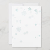 Winter Snowflake Silver Glitter Vrijgezellenfeest Kaart (Achterkant)