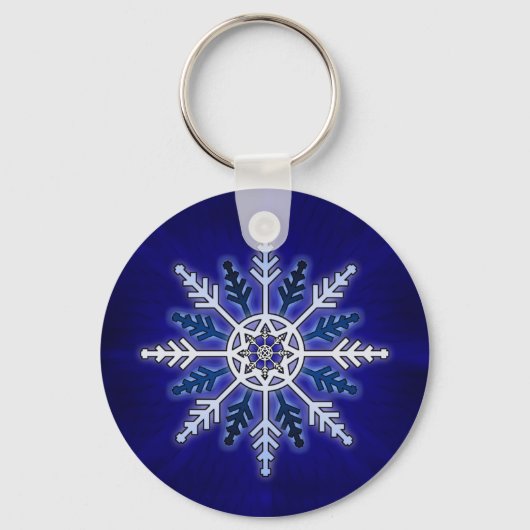 Winter Snowflake Sleutelhanger (Voorkant)
