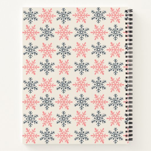 Winter Snowflake Spiral Notebook Notitieboek (Achterkant)