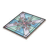 Winter Snowflake Tile Trivet Tegeltje (Zijkant)