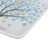 Winter Snowflake Tree Snijplank (Hoek)