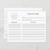 Winter Snowflake Vrijgezellenfeest Recipcard (Voorkant / Achterkant)