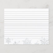 Winter Snowflake Vrijgezellenfeest Recipcard (Achterkant)