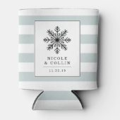 Winter Snowflake Wedding Favor Blikjeskoeler (Voorkant)