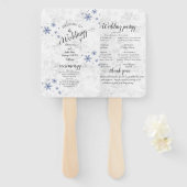 Winter Snowflake Wedding Handwaaier (Voorkant en achterkant)